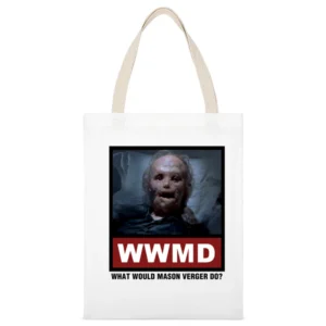 What Would Mason Verger Do WWMD Hannibal White Canvas Tote Shopping Bag