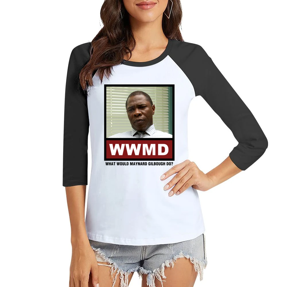 What Would Maynard Gilbough Do WWMD True Detective Women Ladies 3-4 Sleeve T-Shirt