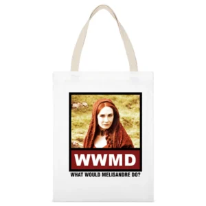 What Would Melisandre Do WWMD Game of Thrones White Canvas Tote Shopping Bag