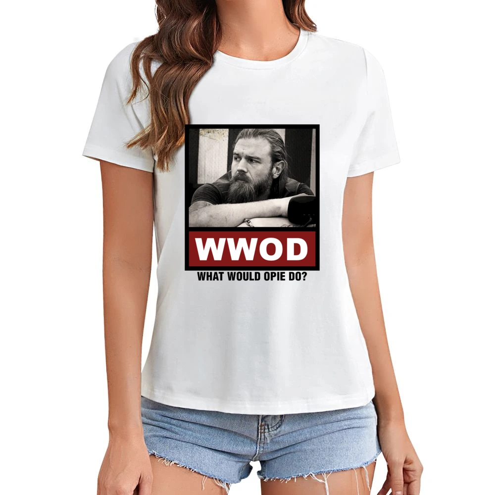 What Would Opie Do WWOD Sons of Anarchy Asian Size Women Ladies T-shirt