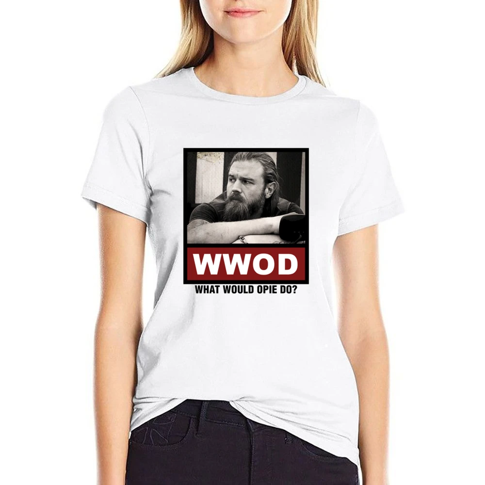 What Would Opie Do WWOD Sons of Anarchy US Size Women Ladies T-shirt