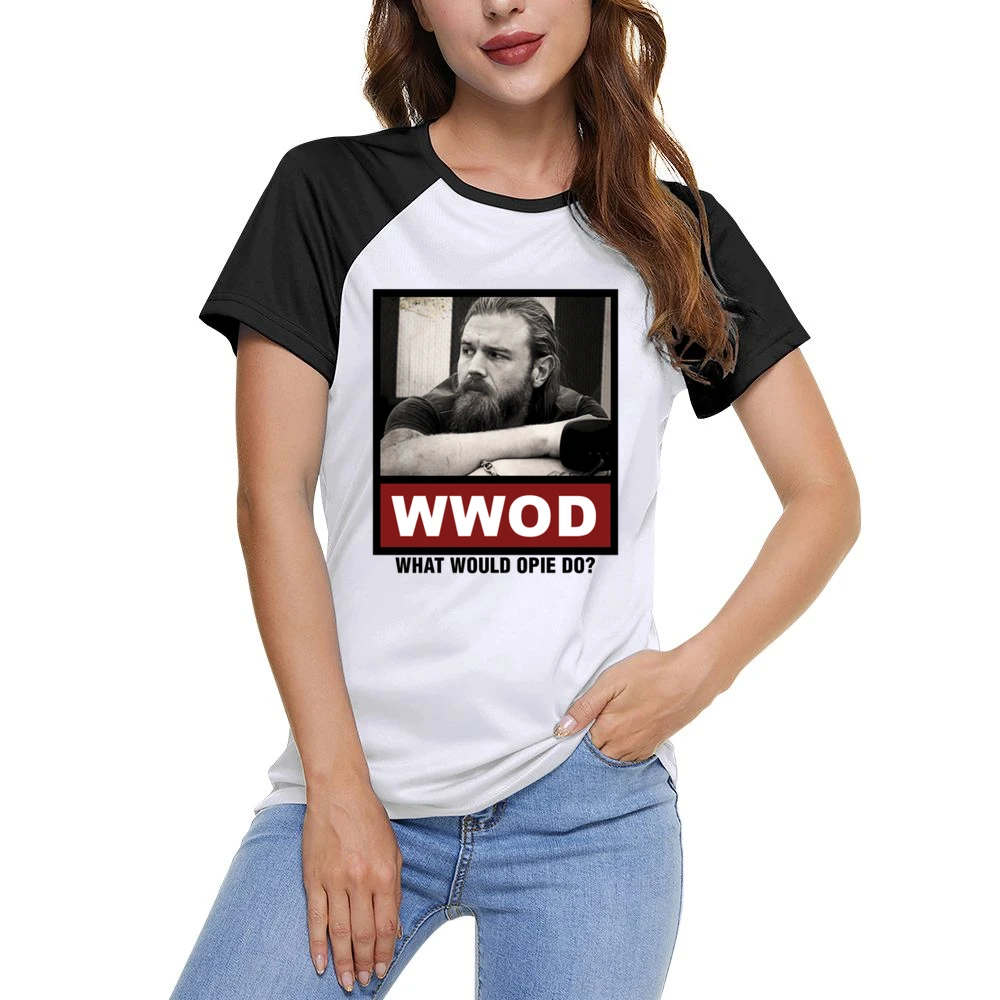 What Would Opie Do WWOD Sons of Anarchy Women Ladies Short Sleeve T-Shirt