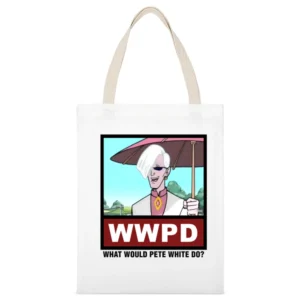 What Would Pete White Do WWPD The Venture Bros White Canvas Tote Shopping Bag