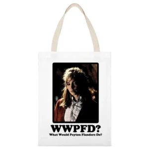 What Would Peyton Flanders Do White Canvas Tote Shopping Bag