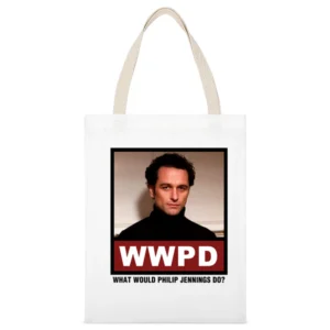 What Would Philip Jennings Do WWPD The Americans White Canvas Tote Shopping Bag