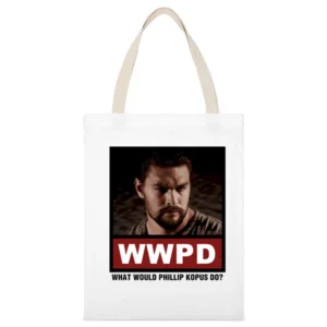 What Would Phillip Kopus Do WWPD The Red Road White Canvas Tote Shopping Bag