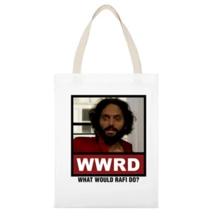 What Would Rafi Do Wwrd White Canvas Tote Shopping Bag