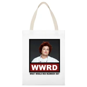 What Would Red Reznikov Do WWRD Orange is the New Black White Canvas Tote Shopping Bag