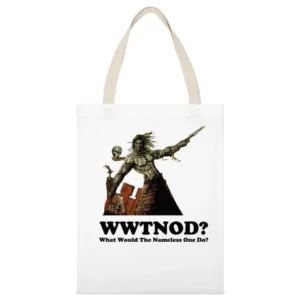 What Would The Nameless One Do Planescape White Canvas Tote Shopping Bag
