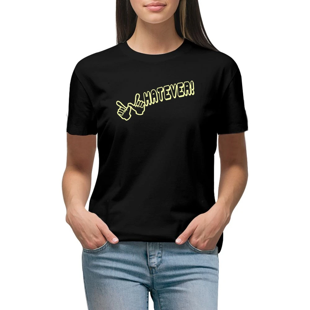 Whatever Funny Joke Retro 80s Premium Women Ladies T-shirt