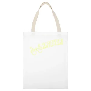 Whatever Funny Joke Retro 80s White Canvas Tote Shopping Bag