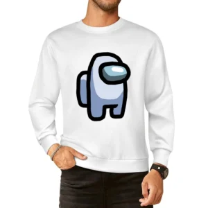 White Suspect Fun Video Game Fan European Size Pullover Sweater