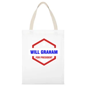 Will Graham For President 2016 Hannibal TV Show White Canvas Tote Shopping Bag