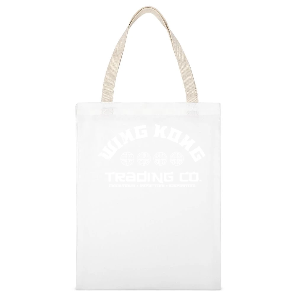 Wing Kong Trading Co Big Trouble in Little China White Canvas Tote Shopping Bag