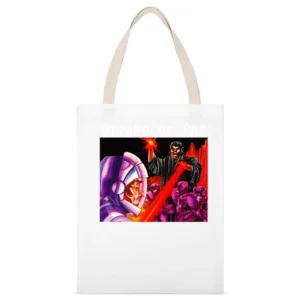 Wizard Of War Video Game Retro 80s White Canvas Tote Shopping Bag