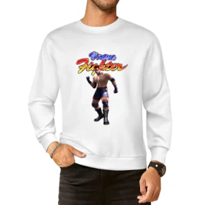 Wolf Hawkfield Virtua Fighter Arcade Fighting Retro Video Game Charact European Size Pullover Sweater