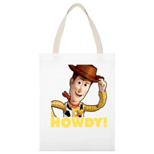 Woody Toy Story Kids White Canvas Tote Shopping Bag