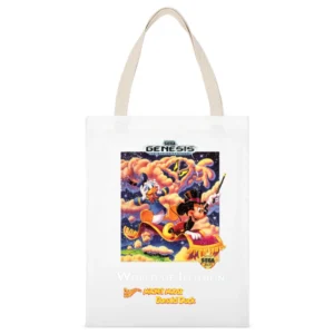 World Of Illusions Mickey Donald Sega Genesis Old School Retro Video G White Canvas Tote Shopping Bag