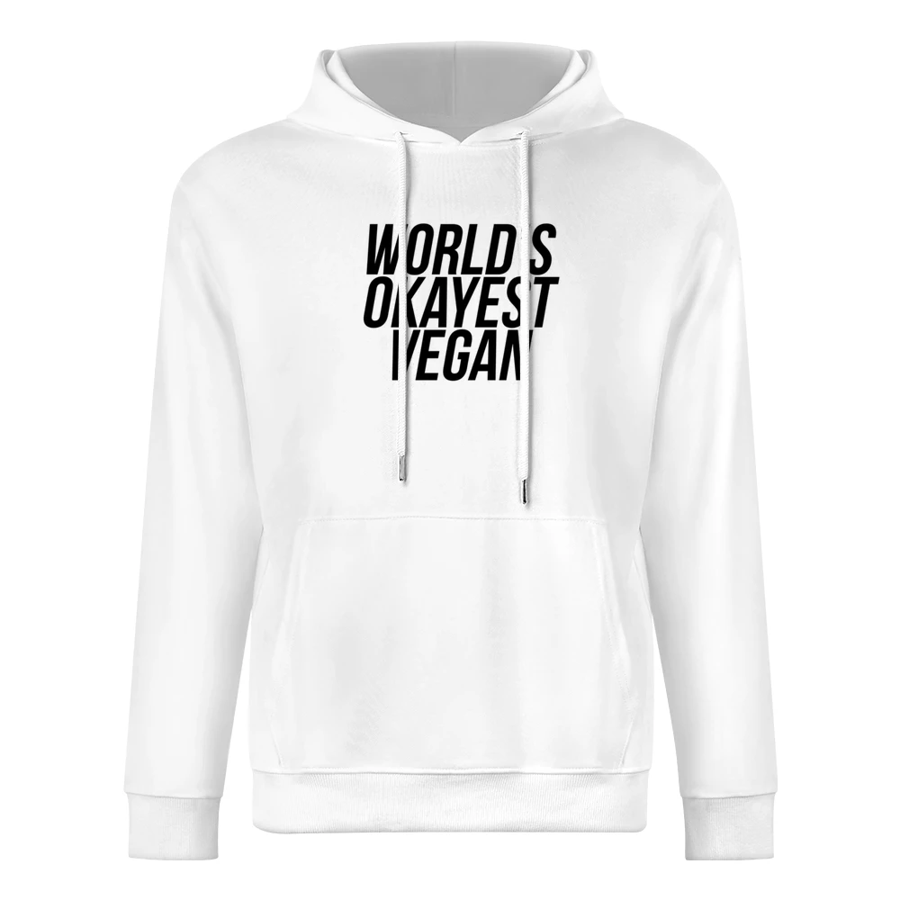Worlds Okayest Vegan Funny Popular Graphic European Size Men Hoodie