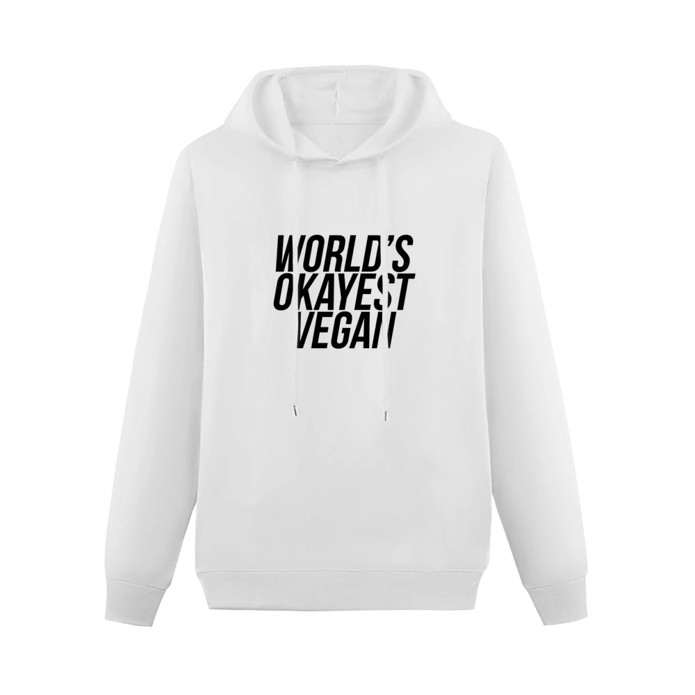 Worlds Okayest Vegan Funny Popular Graphic Men Hoodie Without Pocket