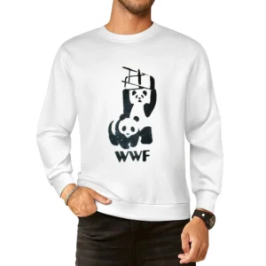 Wrestling panda wwf funny European Size Pullover Sweater
