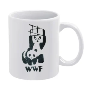 Wrestling panda wwf funny White Mug