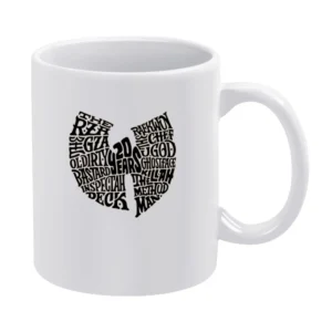 Wu Tang Clan 20 Year Tshirt White Mug