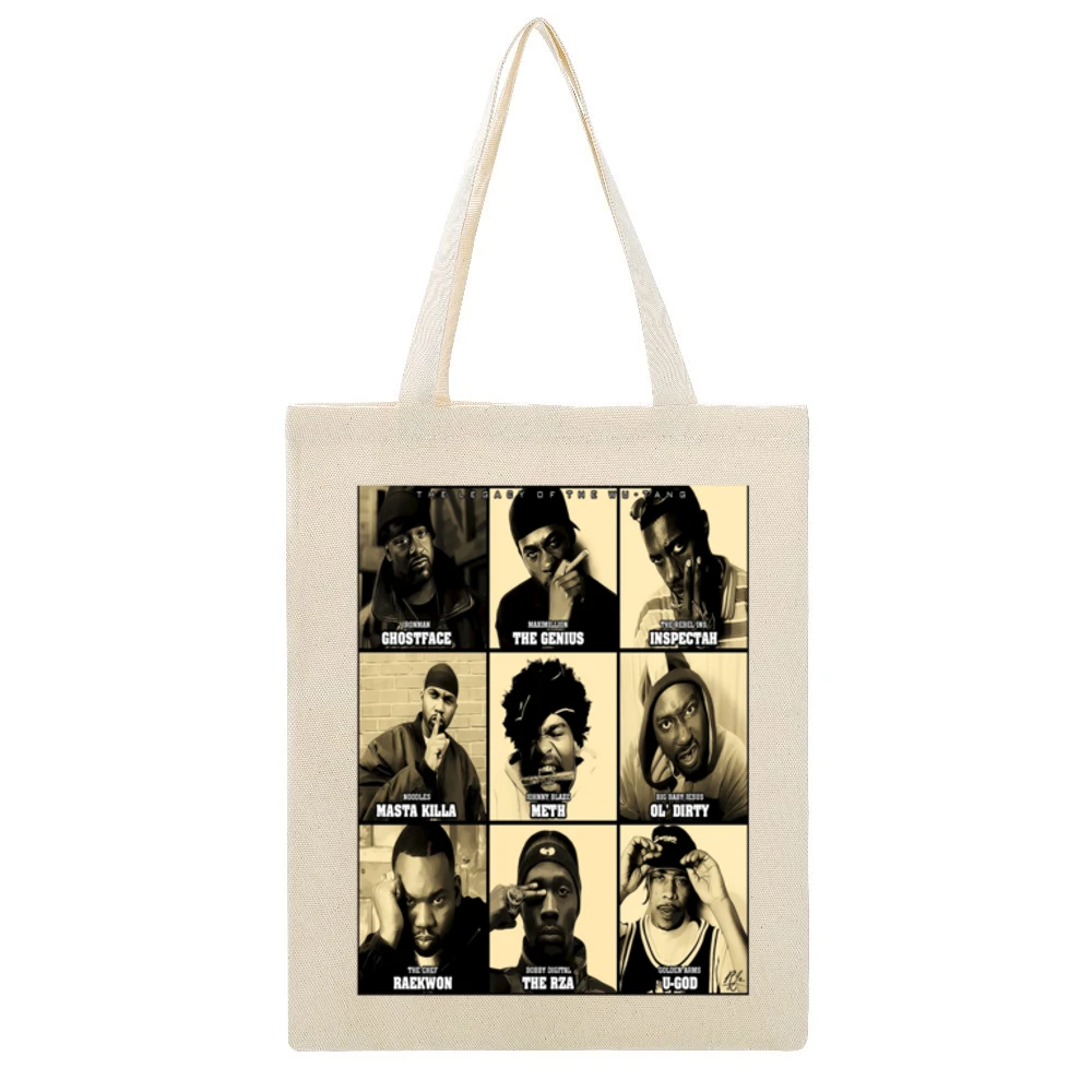 Wu Tang Legacy Tshirt Beige Canvas Tote Shopping Bag