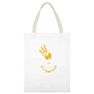 Wu Tang Shaolin Tshirt White Canvas Tote Shopping Bag