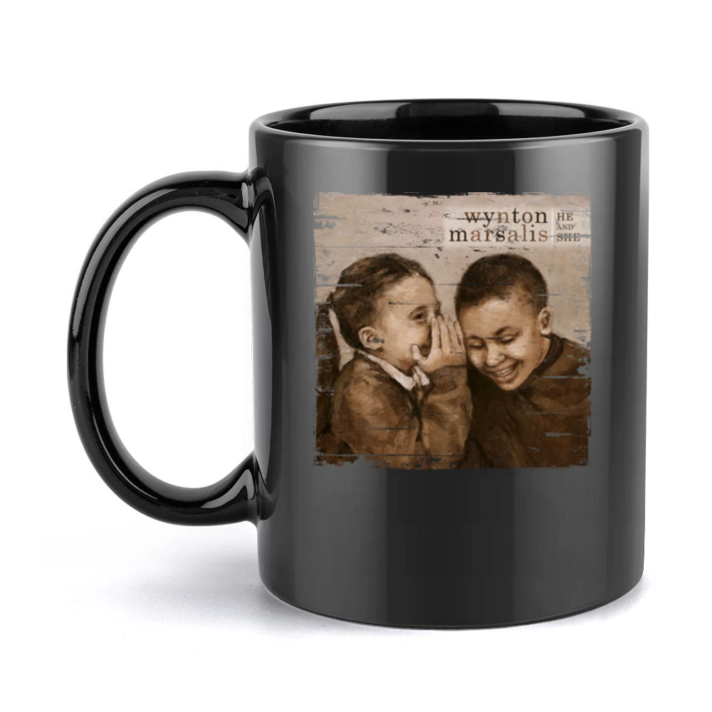 Wynton Marsalis Wynton Marsalis Album Cover Distressed Image Black Mug