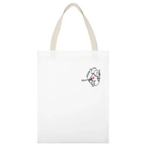 X Marks The Spot Love You Cute Little Anatomical Heart Fun Grunge Grap White Canvas Tote Shopping Bag