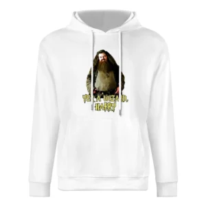 Yer A Wizard Harry Robbie Coltrane Hagrid Quote White European Size Men Hoodie