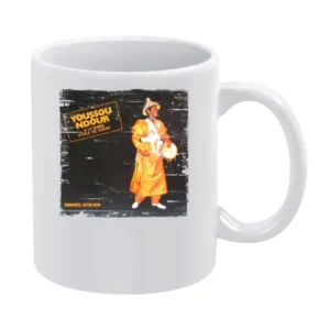 Youssou Ndour Immigres Album Cover Distressed Image White Mug