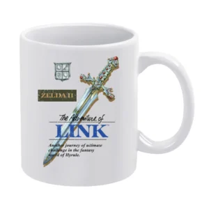 Zelda 2 Adventures Of Link Nes Nintendo Old School Retro Video Game Fa White Mug