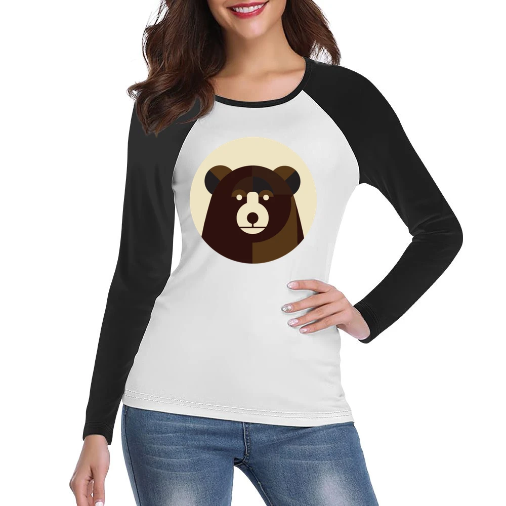 bear Women Ladies Long Sleeve T-Shirt