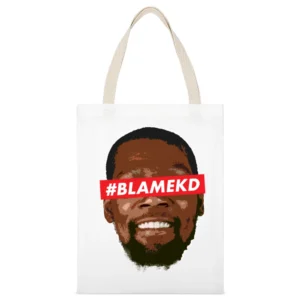 #blamekd Kevin Durant White Canvas Tote Shopping Bag