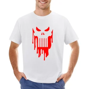bloody pubhiser skull Asian Size Men T-Shirt
