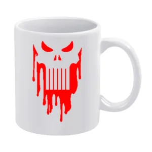 bloody pubhiser skull White Mug