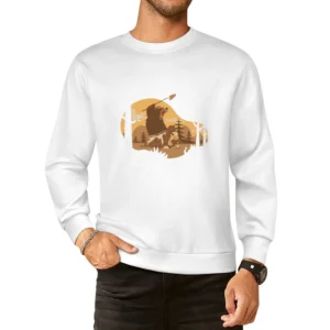camp on woods funny art European Size Pullover Sweater
