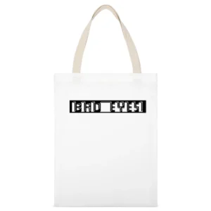 can you read this White Canvas Tote Shopping Bag