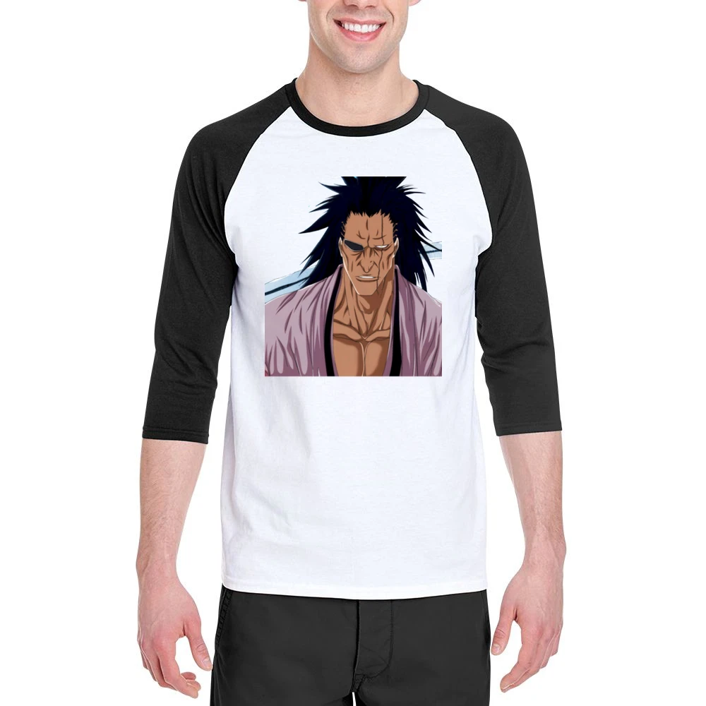 captain of the 11th Division in the Gotei 13 Zaraki Kenpachi Bleach an Men 3/4 Sleeve T-Shirt