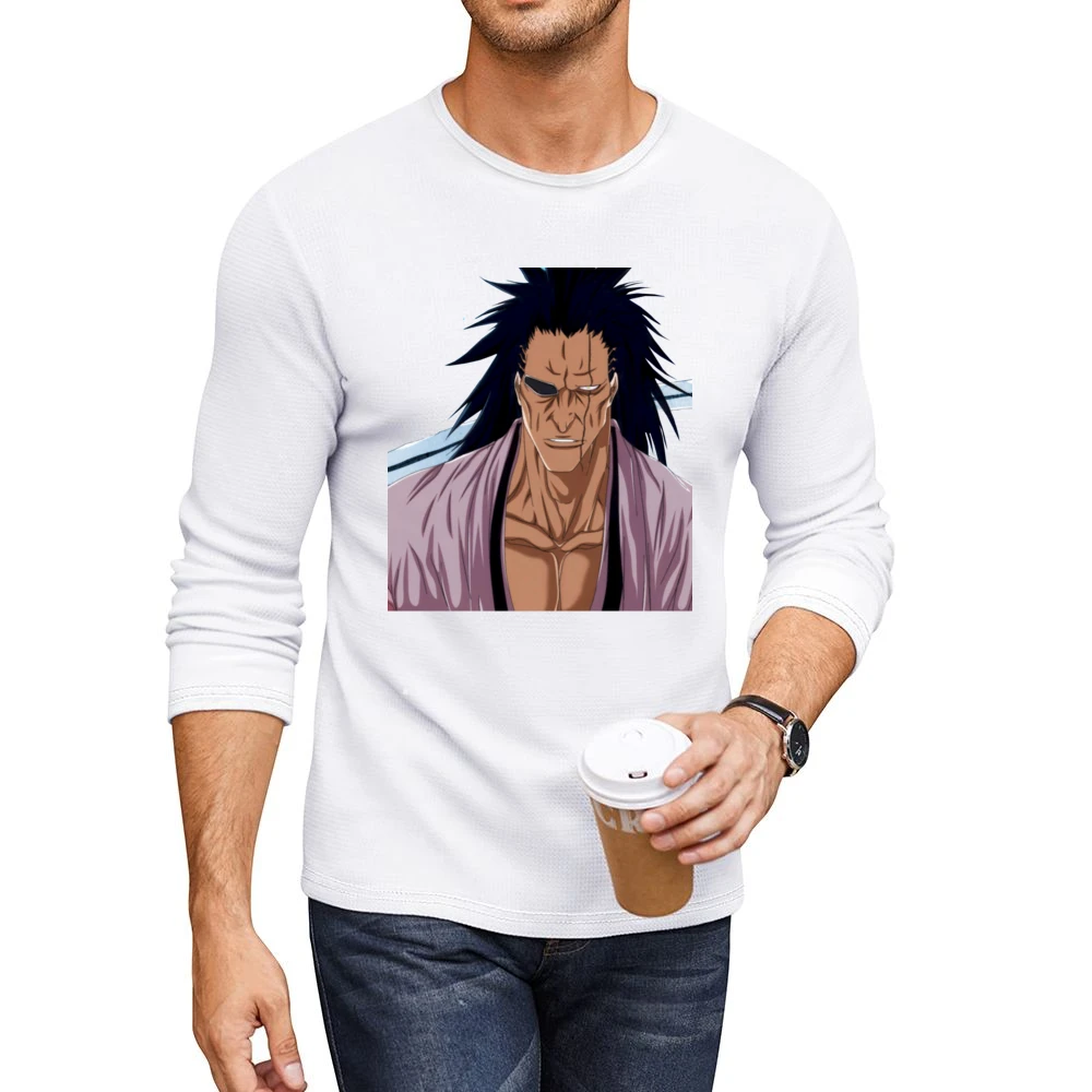 captain of the 11th Division in the Gotei 13 Zaraki Kenpachi Bleach an Men CrewNeck Long Sleeve T-Shirt