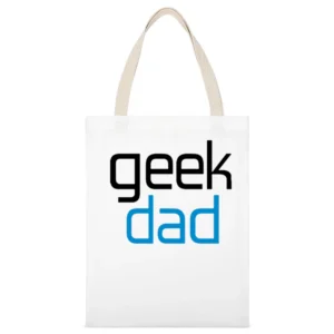 for geek dad great present for fathers day White Canvas Tote Shopping Bag