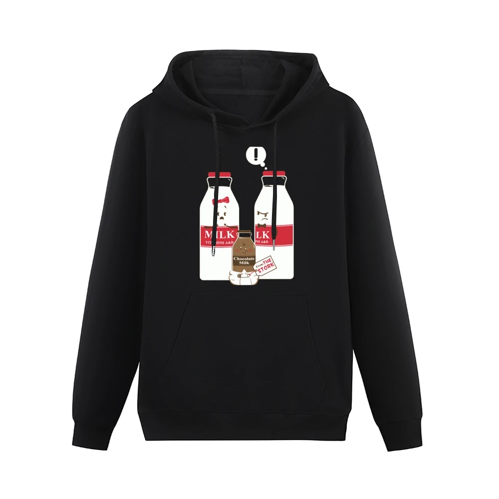 funny milk dairy family Men Hoodie With Pocket