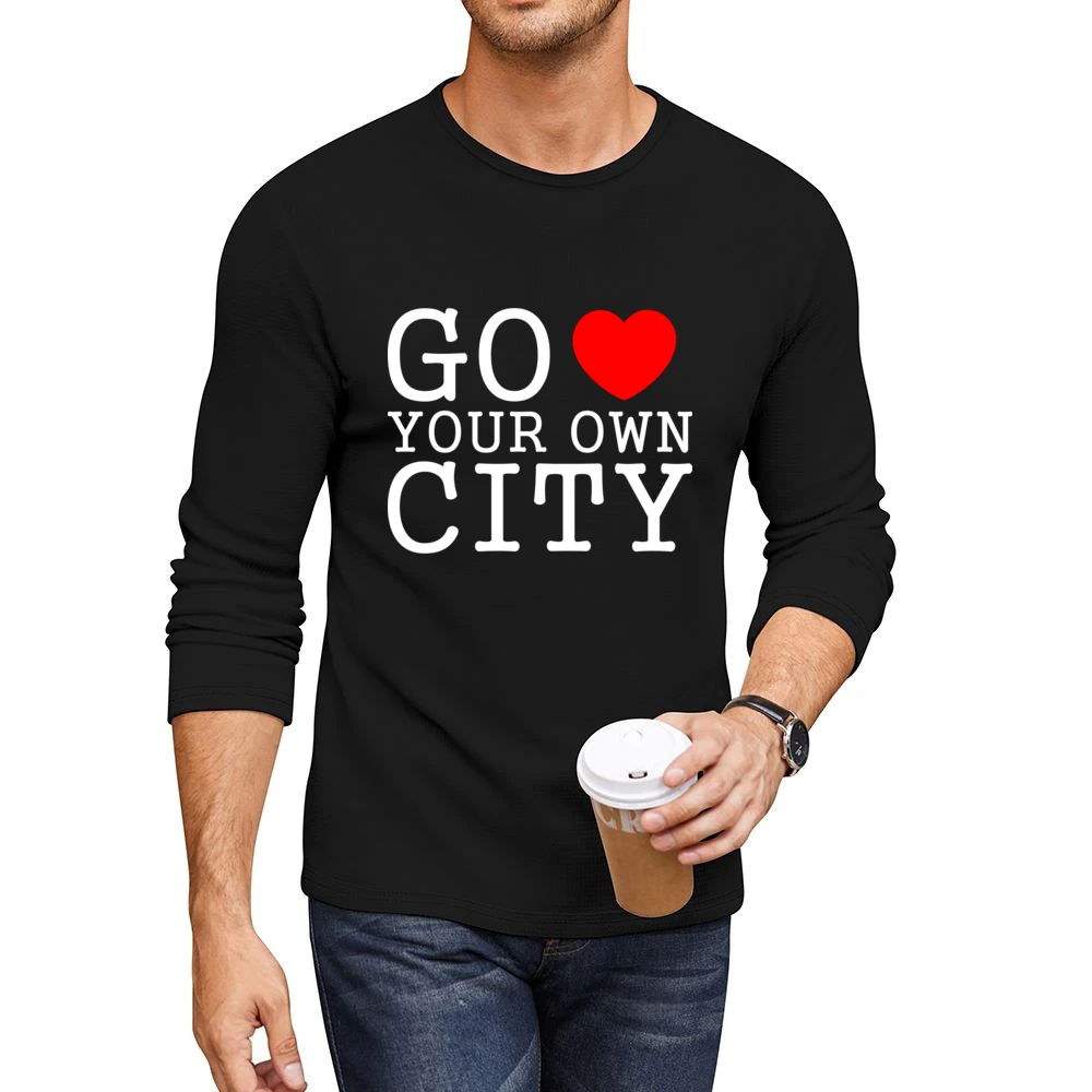 go heart your own city funny love Men CrewNeck Long Sleeve T-Shirt
