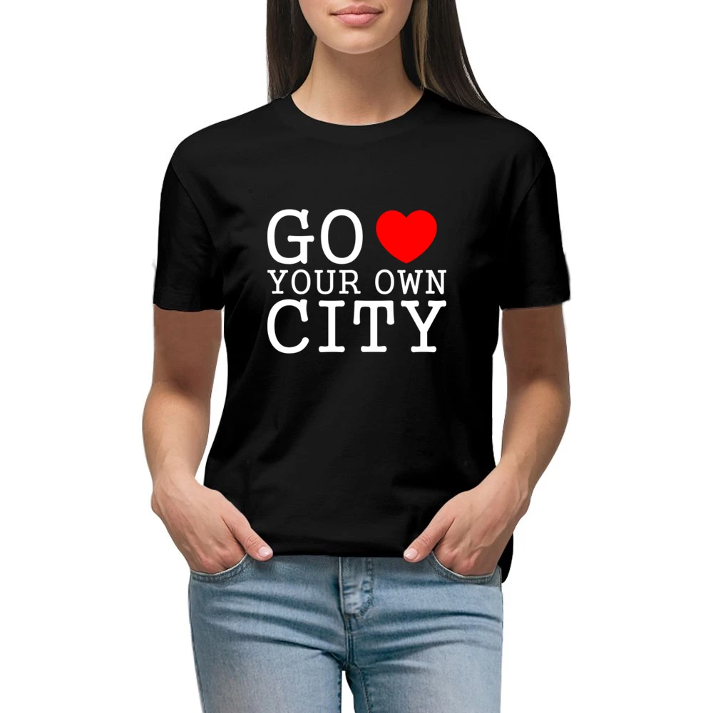 go heart your own city funny love Premium Women Ladies T-shirt