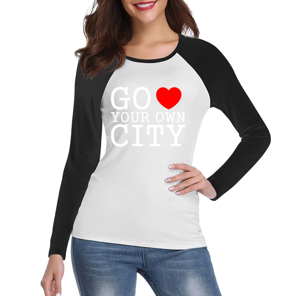 go heart your own city funny love Women Ladies Long Sleeve T-Shirt