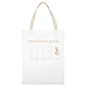 guides alcohol funny drunkness drunk drinking guide White Canvas Tote Shopping Bag
