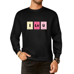 i love you chemical elements formula i lv u periodic table European Size Pullover Sweater