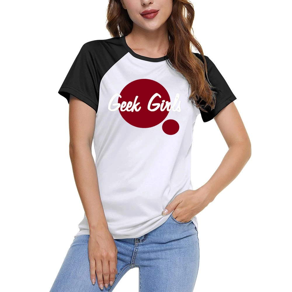i'm Geek Girls Women Ladies Short Sleeve T-Shirt